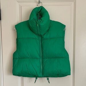 Vibrant Green Women's Puffer Vest